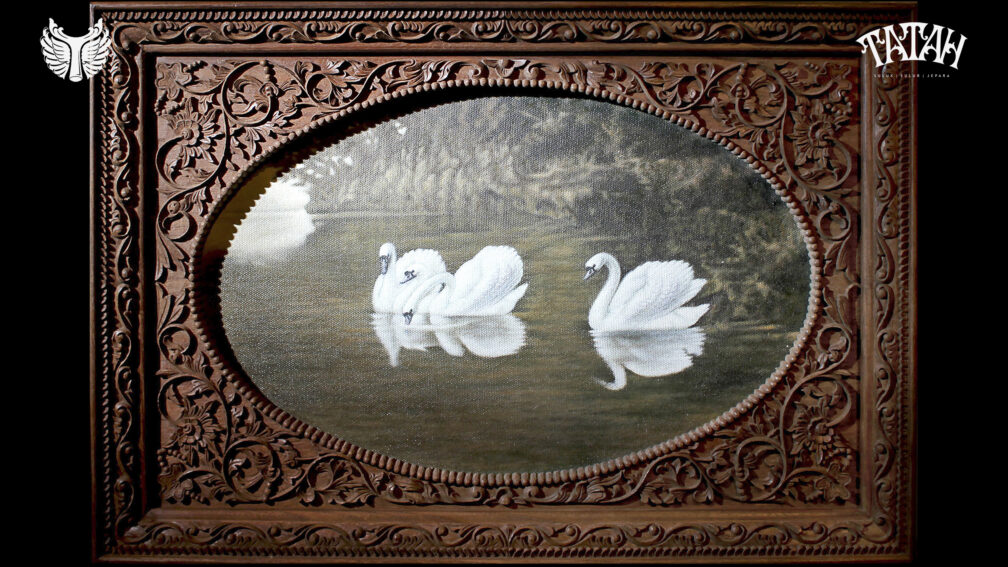 Lukisan 4 Angsa Kartini Jepara