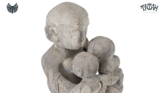 Uncategorized: Patung Kayu Jati Karya M Chody Tentang Ibu Dan Anak