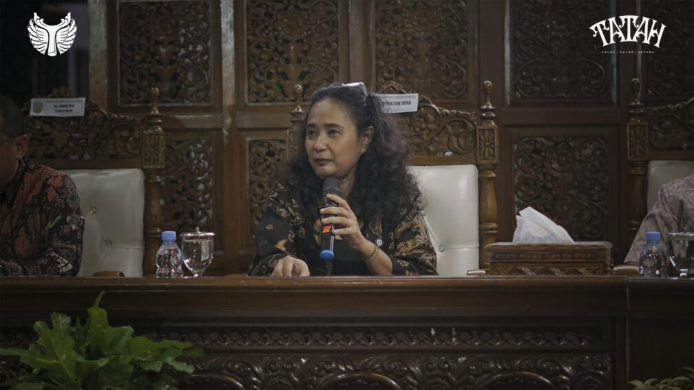 Direktur Tatah 2026 Veronica Rompies Sambutan Di Pendopo Kabupaten Jepara